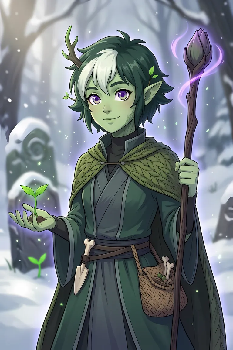 Hero portrait — Niamh Sablewake — Dryad Necromancer