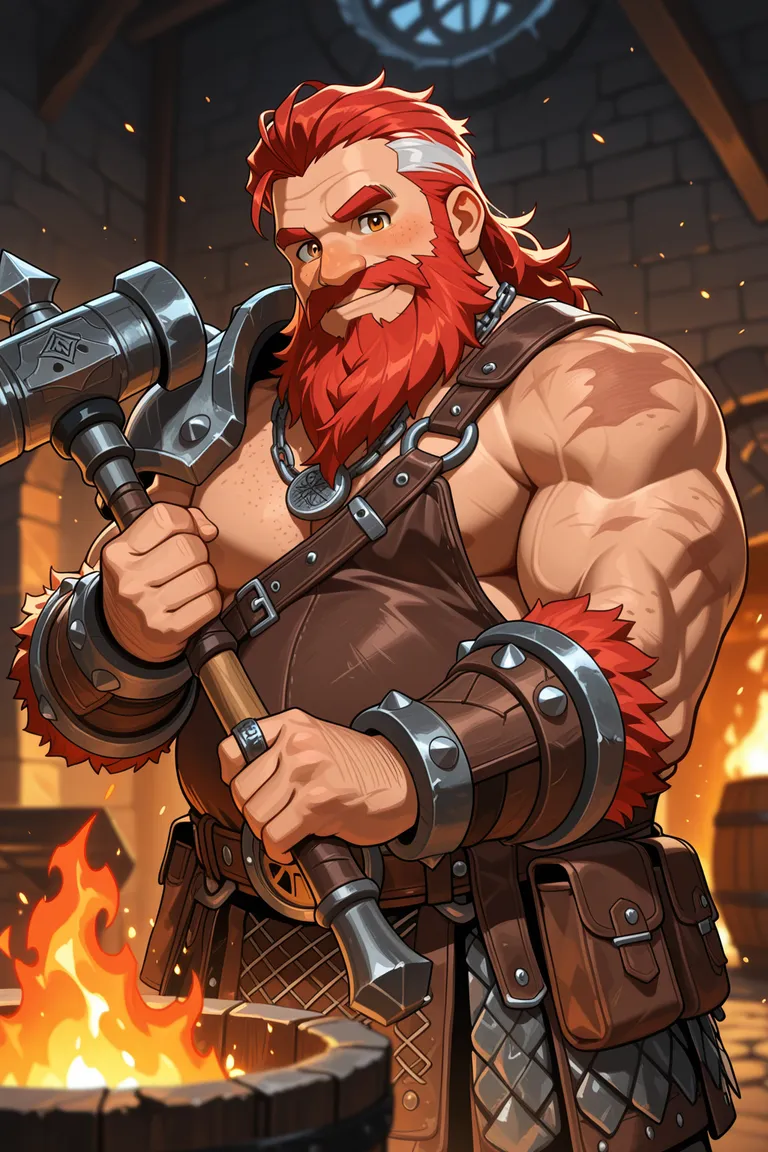 Hero portrait — Brannic Emberforge — Dwarf Berserker