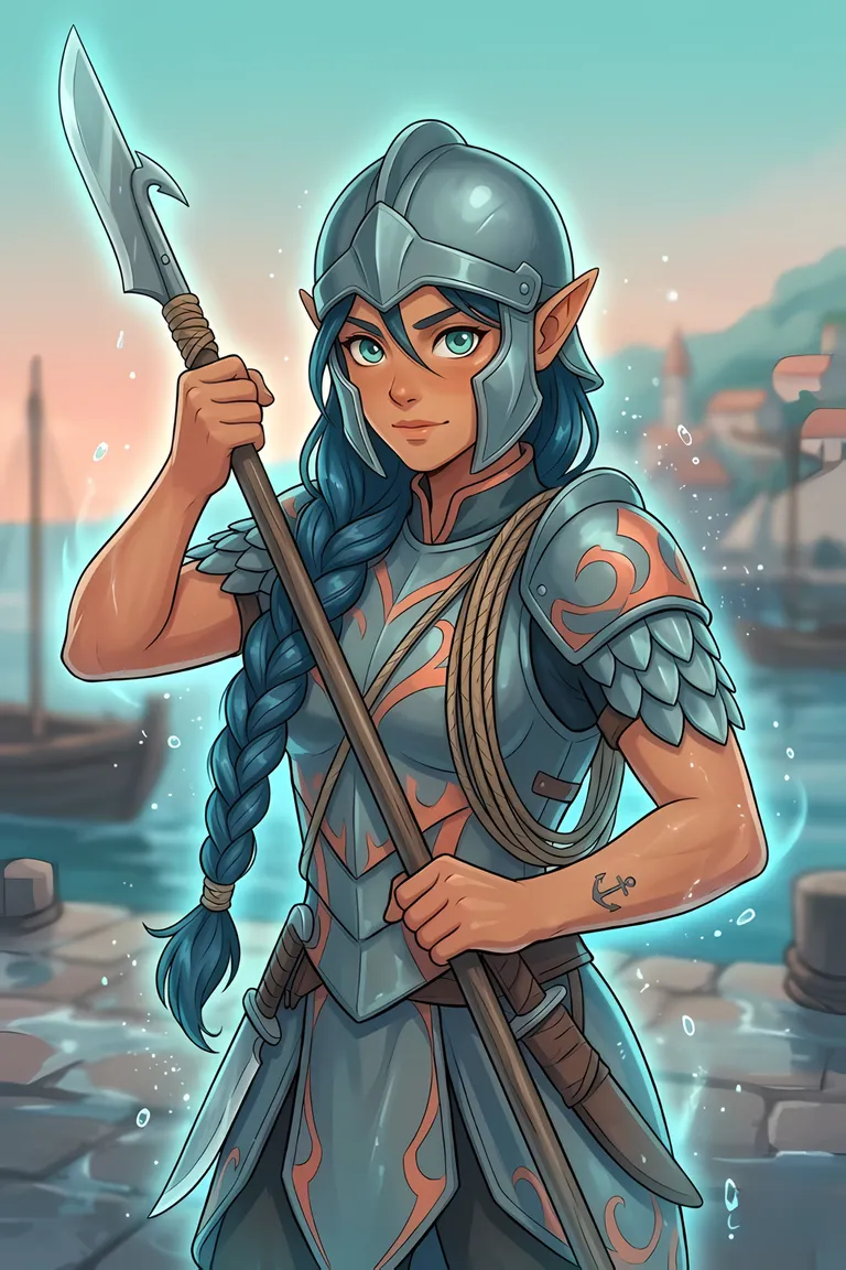 Hero portrait — Coralind Saltmarrow — Elf Warrior