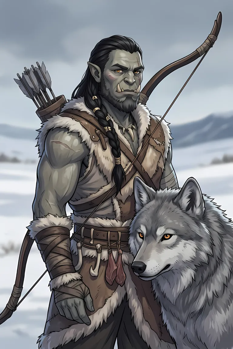 Hero portrait — Drussk Longchase — Orc Hunter