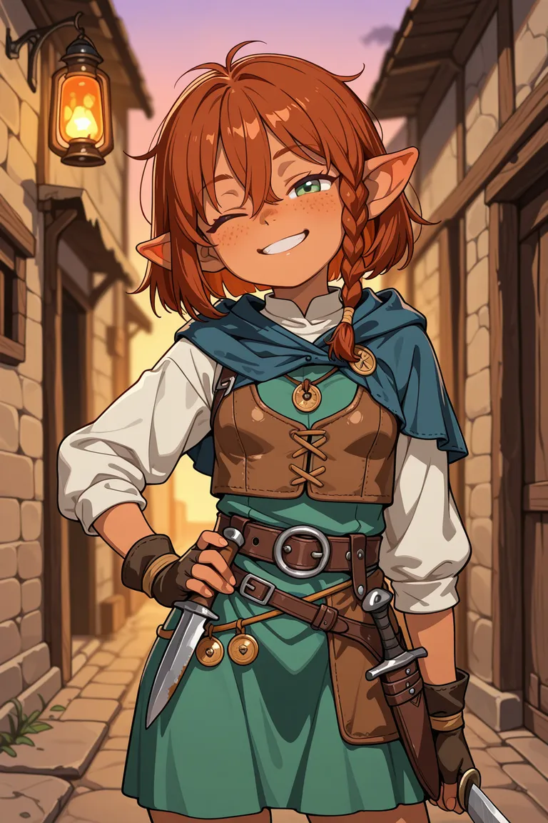 Hero portrait — Tibby Quickthistle — Halfling Rogue